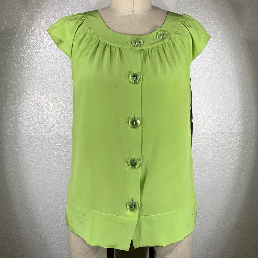 Whitley by Johnny Was in Raw Silk Pippa Button Blouse XS NWT